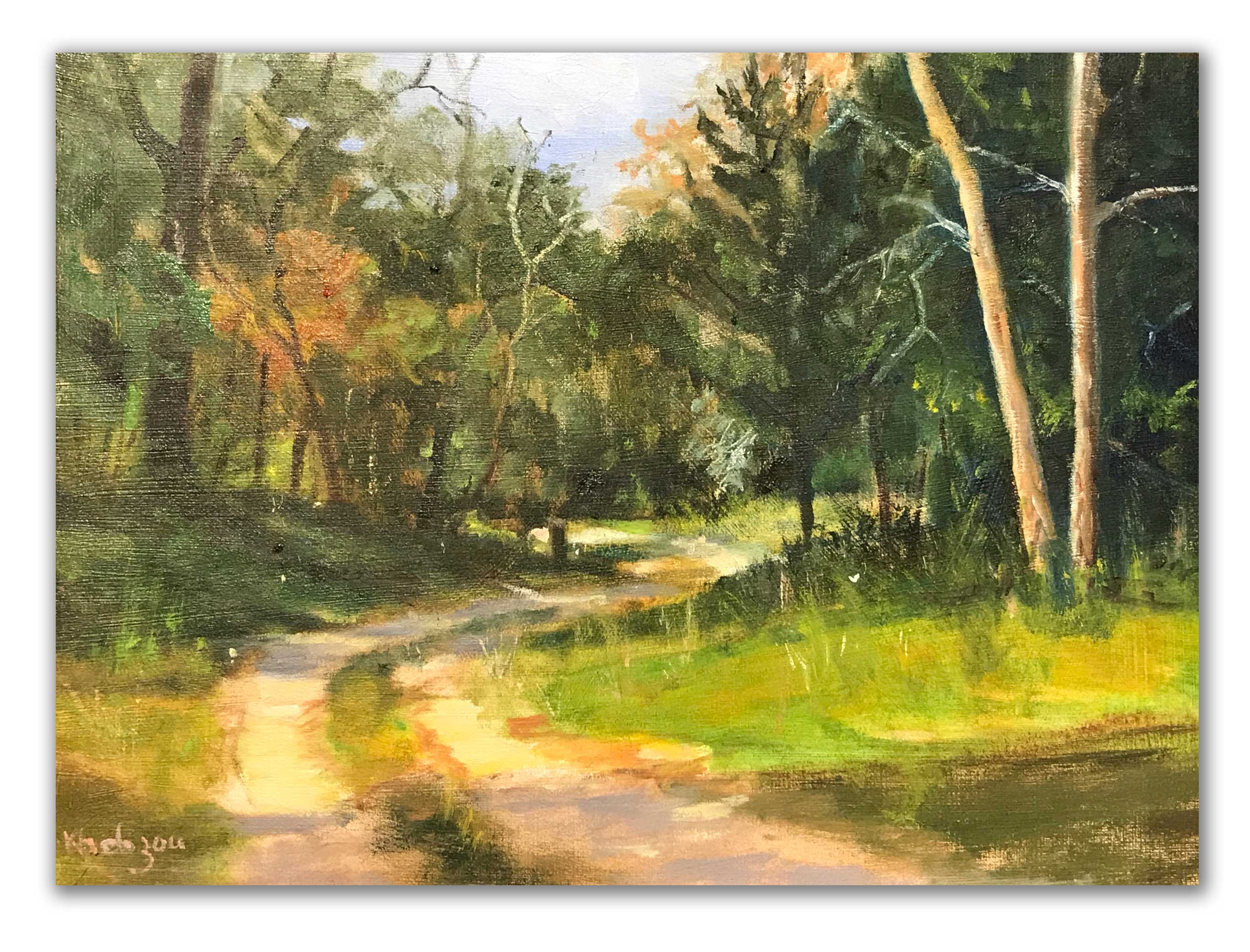 First Plact - Doreen Khebzou of Galloway for an oil painting of an Estell Manor Park walking path