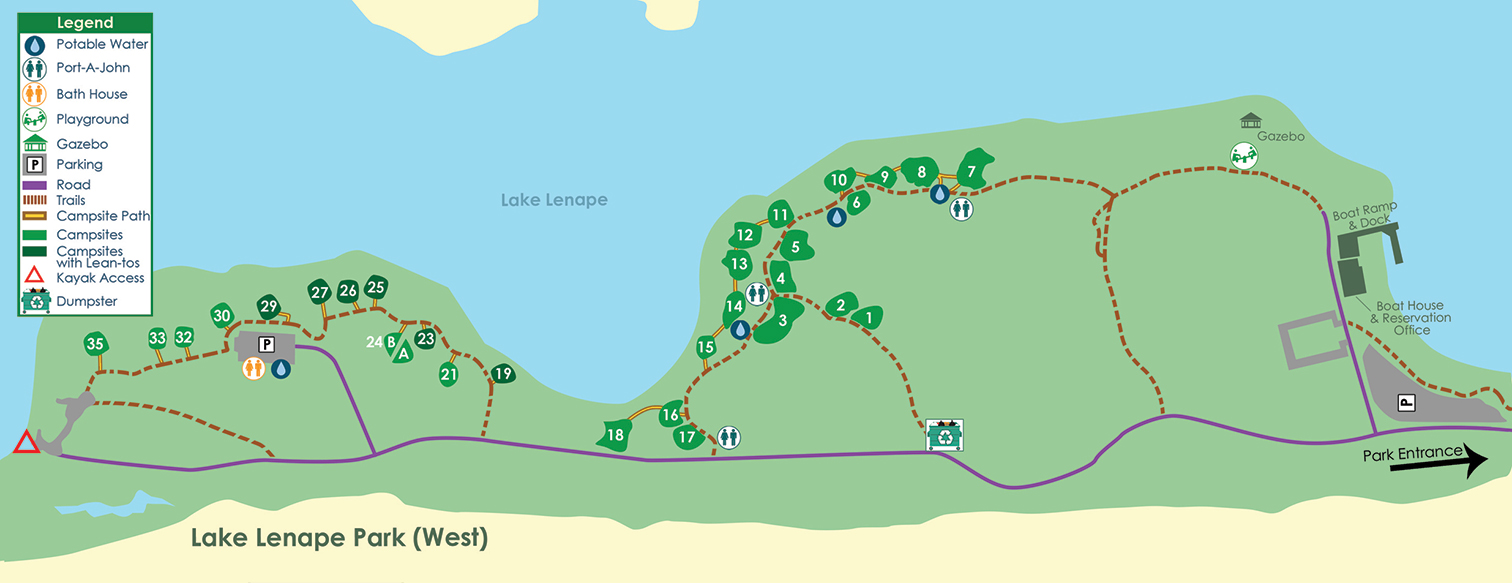 Lake Lenape Camping Map