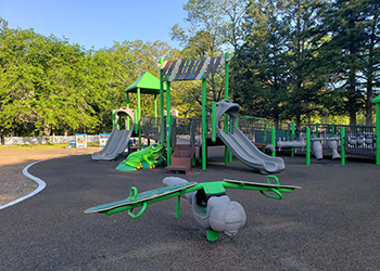 Picture of one of the new playground structures at Estell Manor Park in Mays Landing New Jersey.