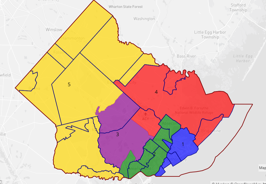 Proposed Democrat Plan Atlantic County Commissioner Redistricting